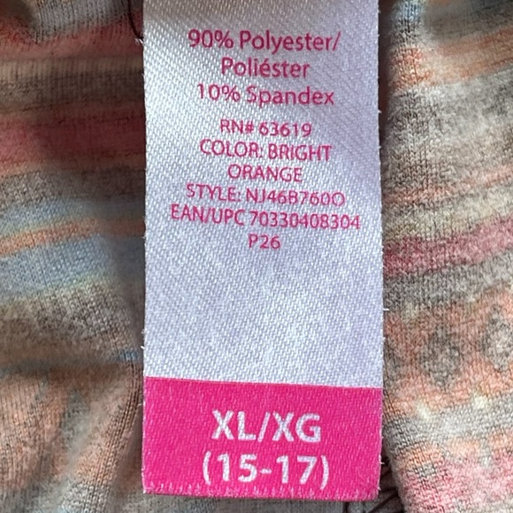 No Boundaries size Xl red orange yellow blue brown striped leggings - Picture 12 of 13